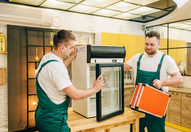 male workers uniform repair refrigerator 266732 7658